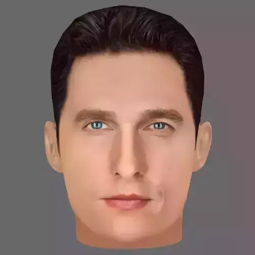 Matthew McConaughey Head - Low poly head for game Low-poly