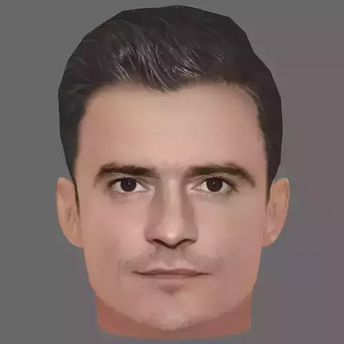 Orlando Bloom Head - Low poly head for game Low-poly