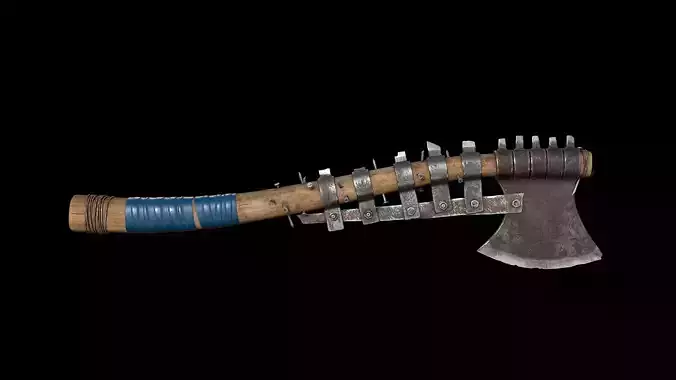 Game Ready Apocalypse Axe Low-poly 3D model
