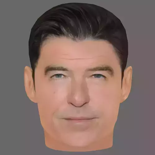 Pierce Brosnan Head - Low poly head for game Low-poly Low-poly 3D model