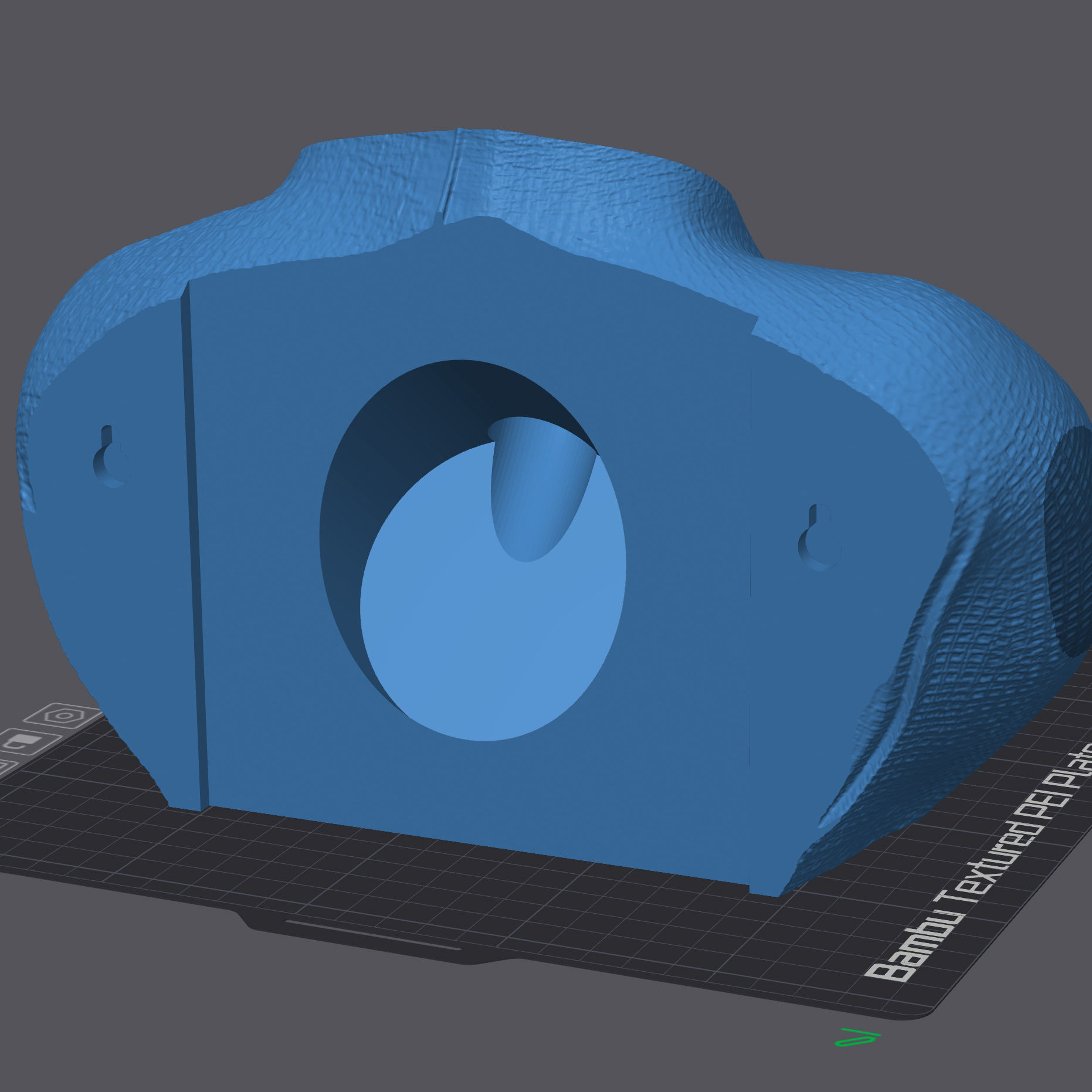 Skull with cloak and collar as a wall lamp  closed eyes 3D print model_15