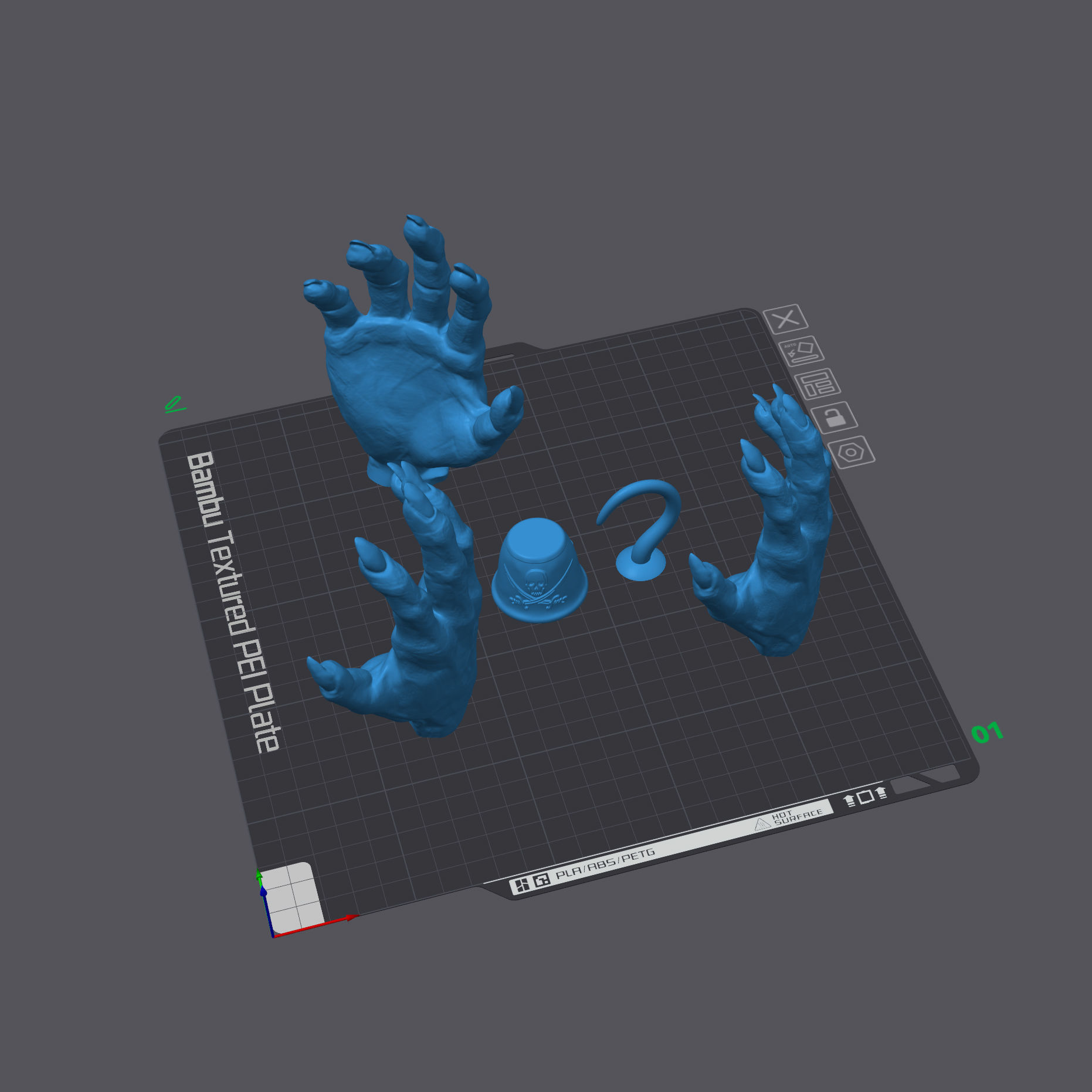 Skull with cloak and collar as a wall lamp  closed eyes 3D print model_4