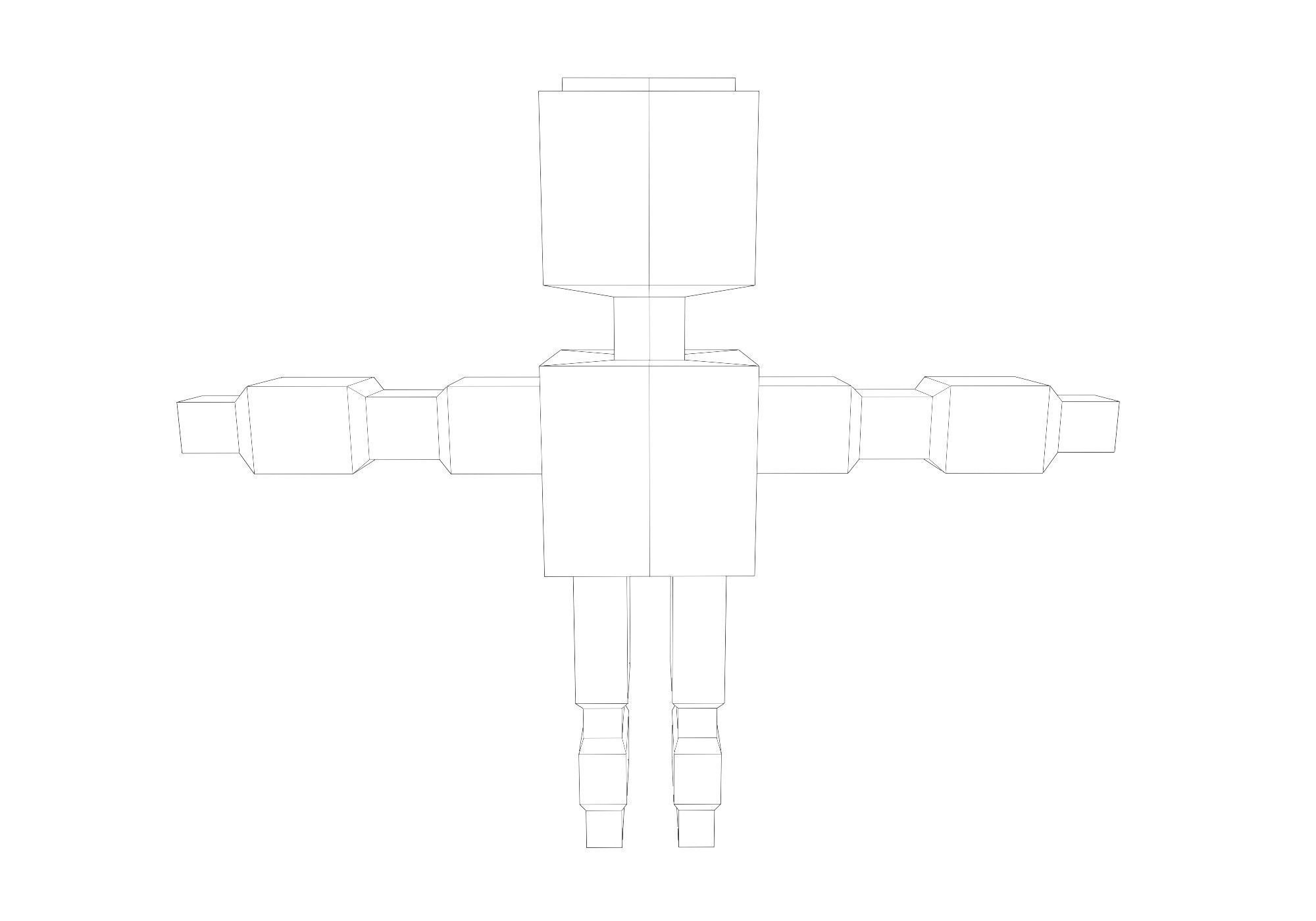 base robot Low-poly 3D model_16