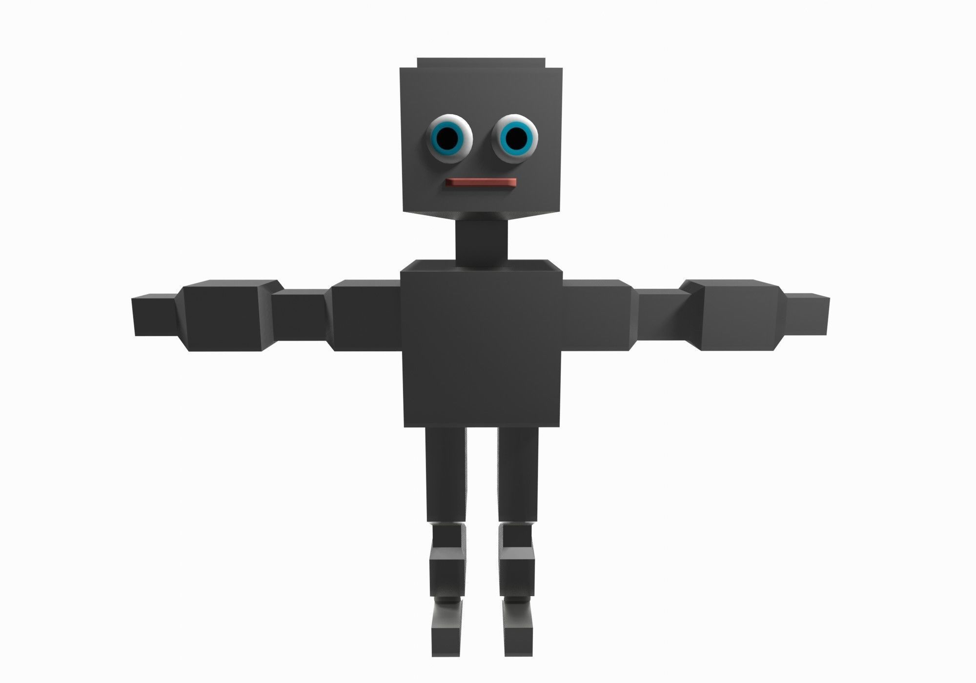 base robot Low-poly 3D model_1