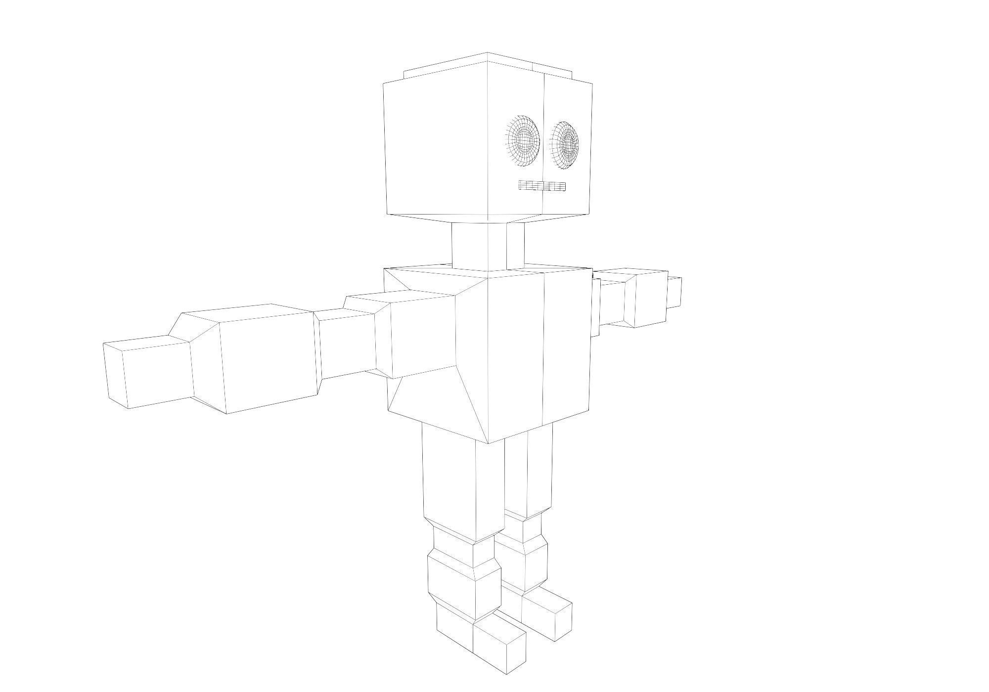 base robot Low-poly 3D model_13