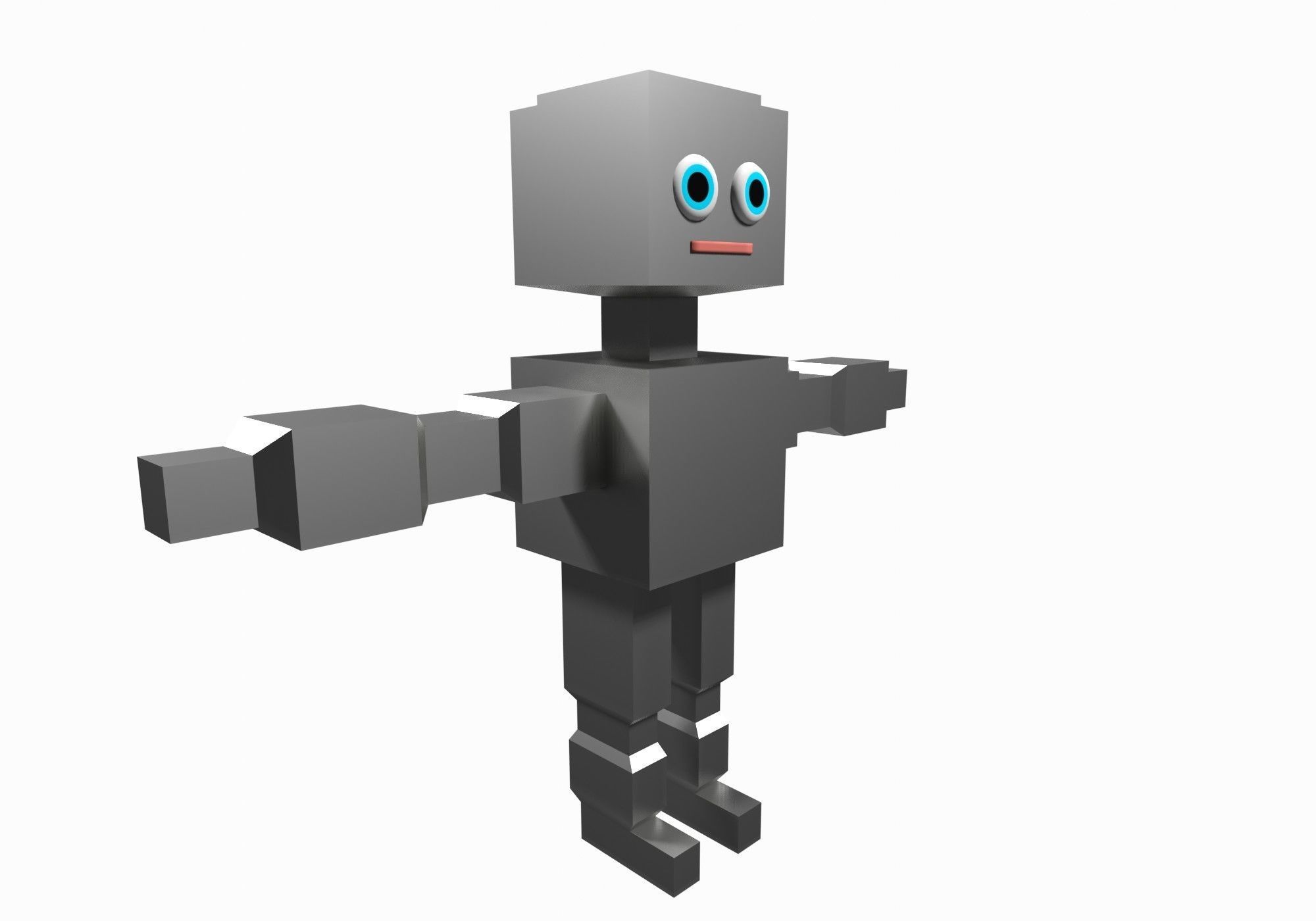 base robot Low-poly 3D model_2