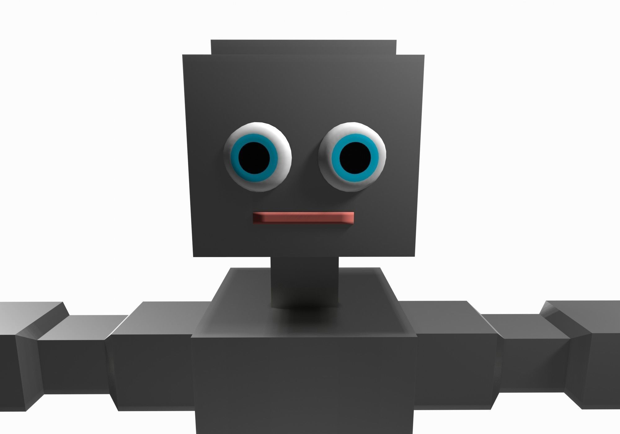 base robot Low-poly 3D model_9