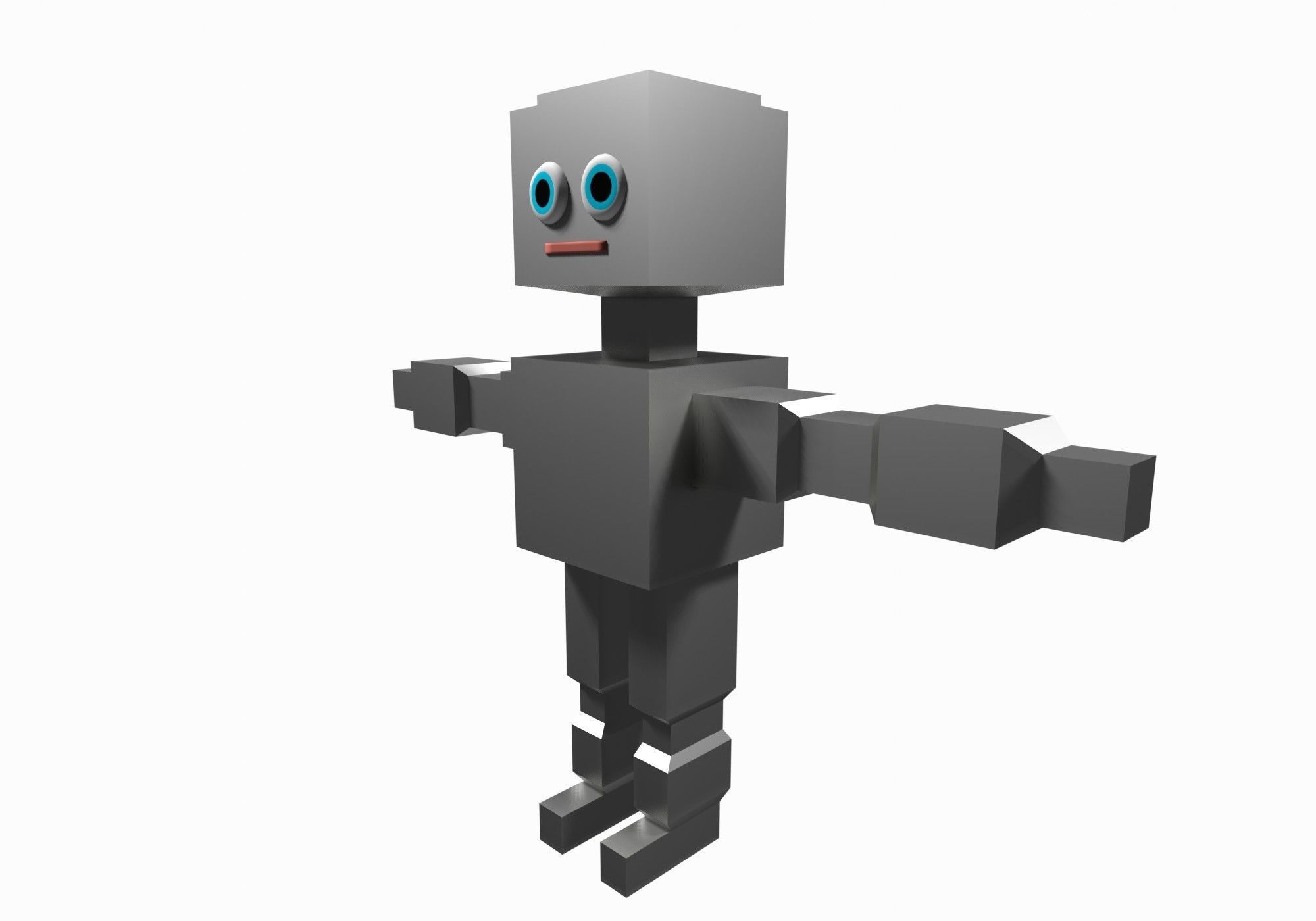 base robot Low-poly 3D model_8