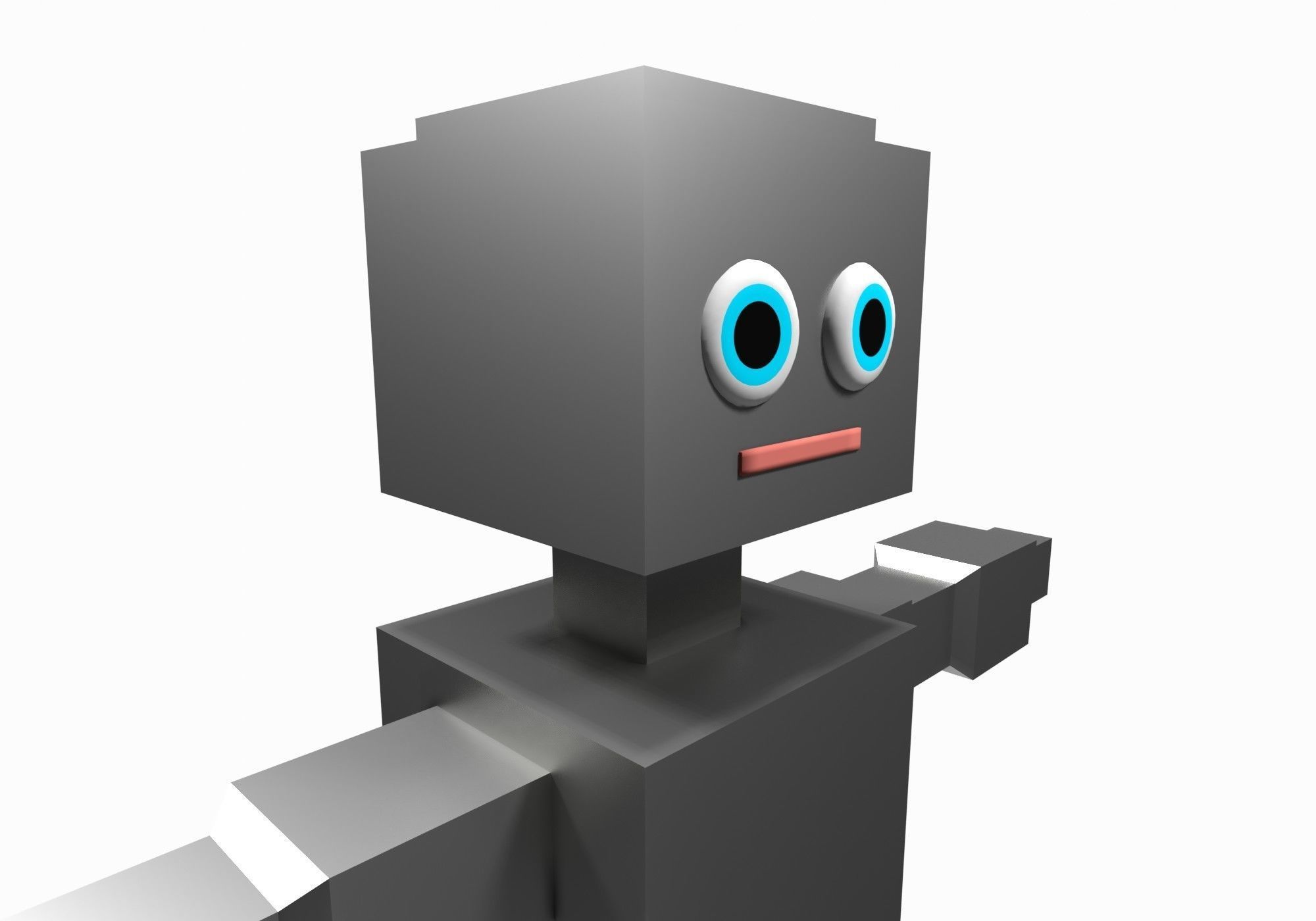 base robot Low-poly 3D model_10