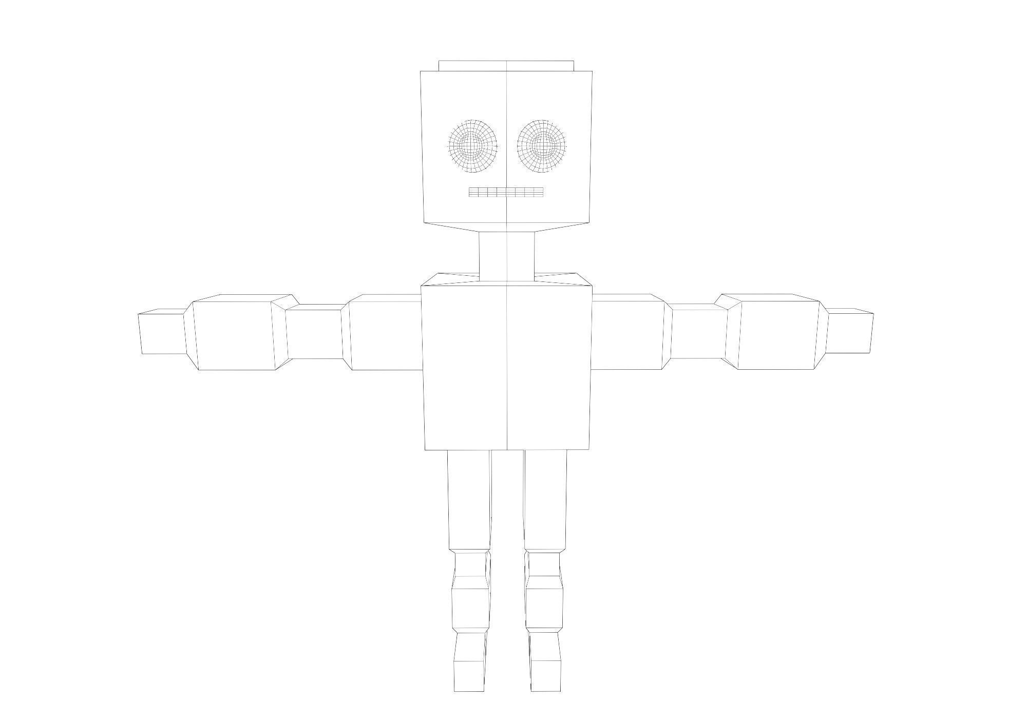 base robot Low-poly 3D model_12