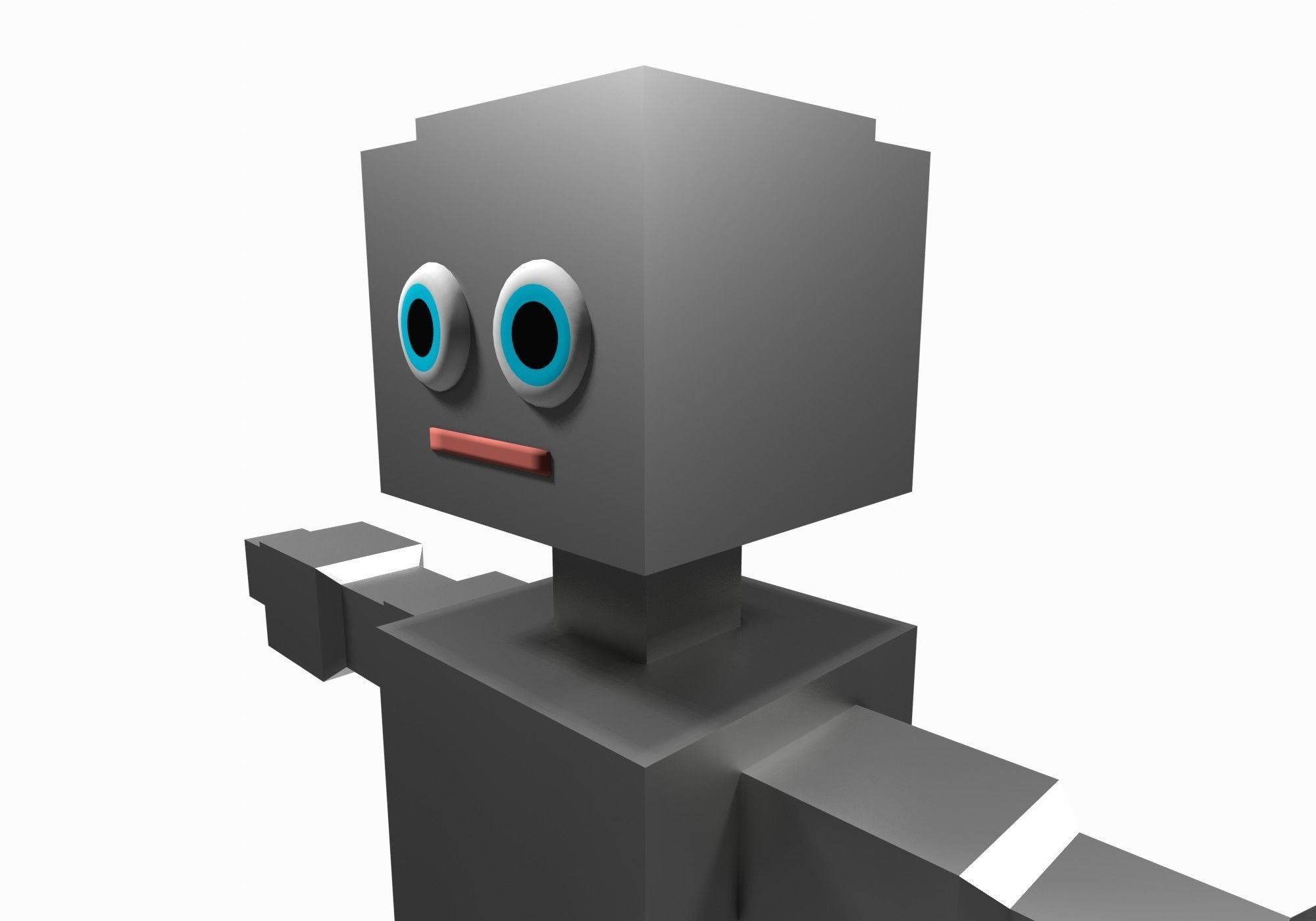 base robot Low-poly 3D model_11