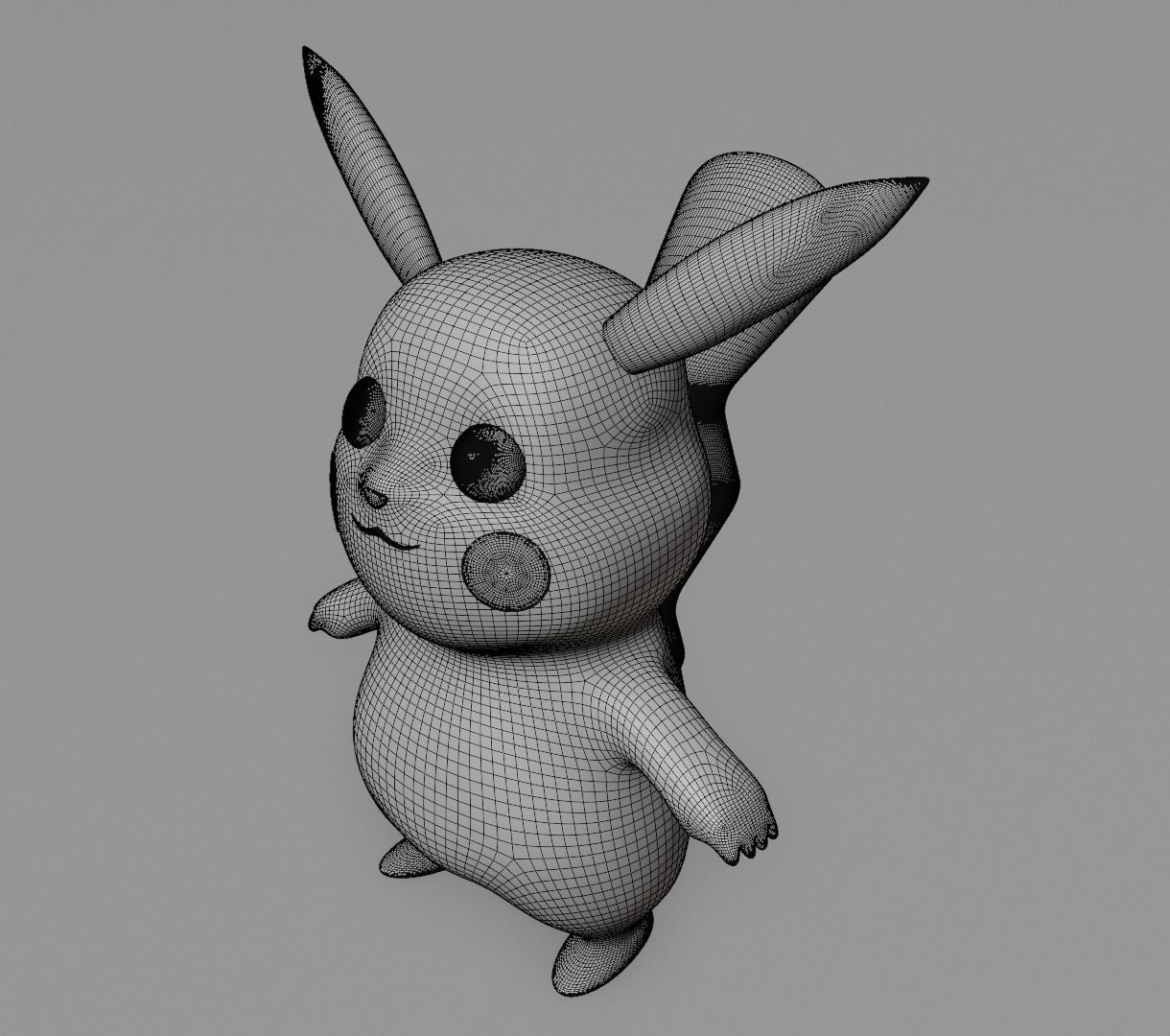 Pikachu 3D model for 3D print 3D print model_19
