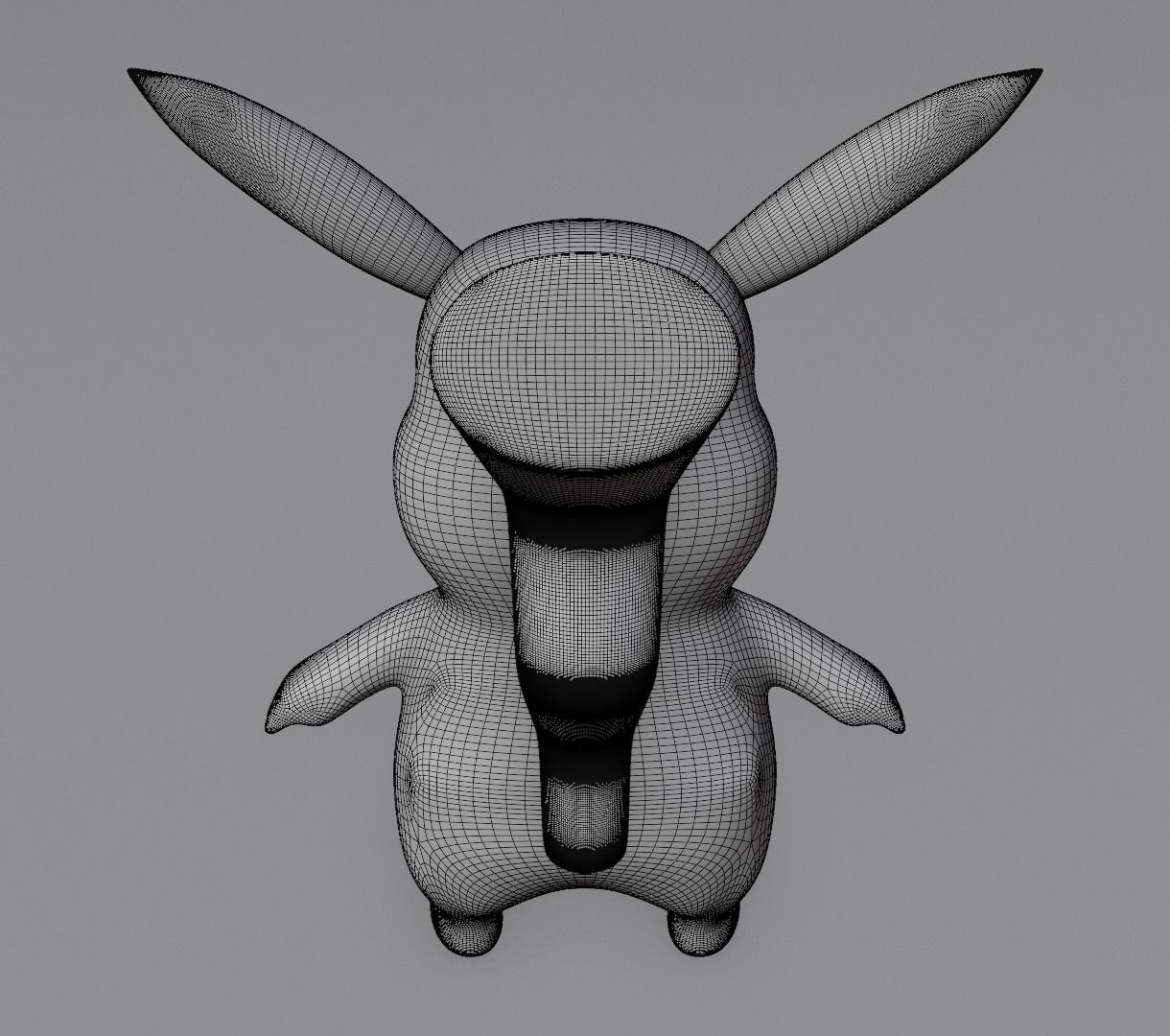 Pikachu 3D model for 3D print 3D print model_12