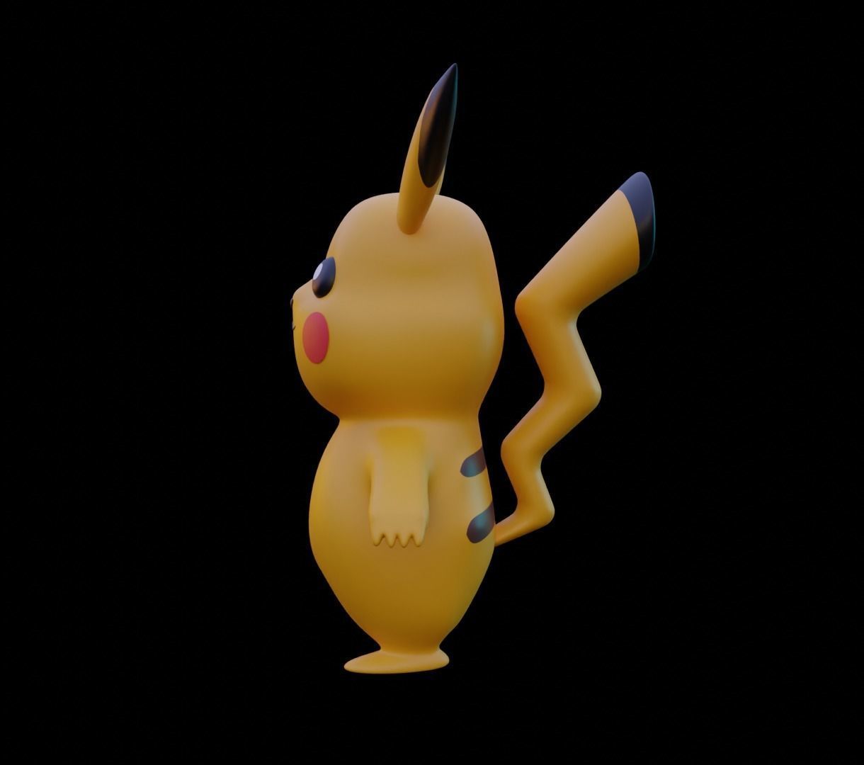 Pikachu 3D model for 3D print 3D print model_3
