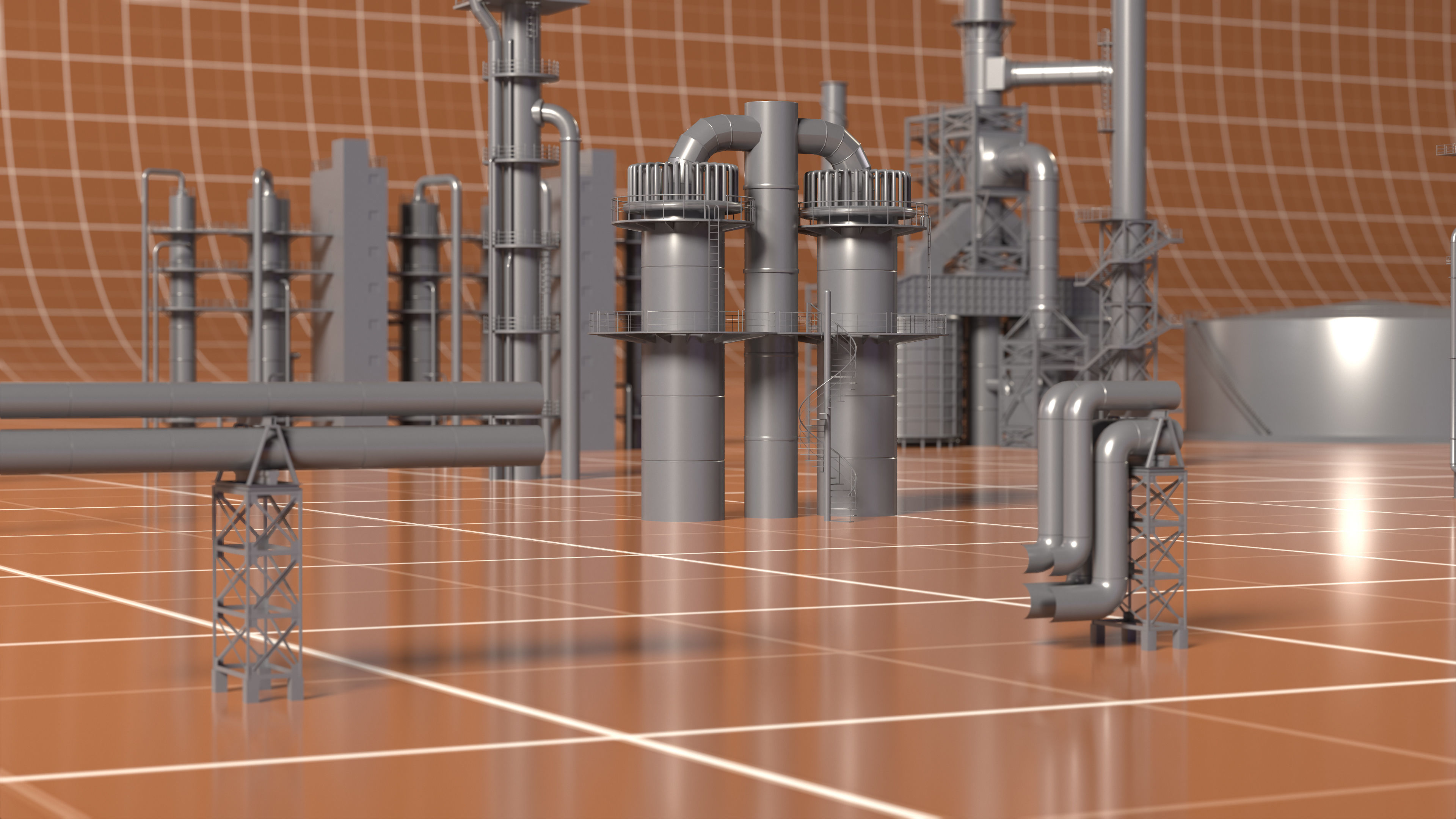 Industrial Kitbash 3D model_10