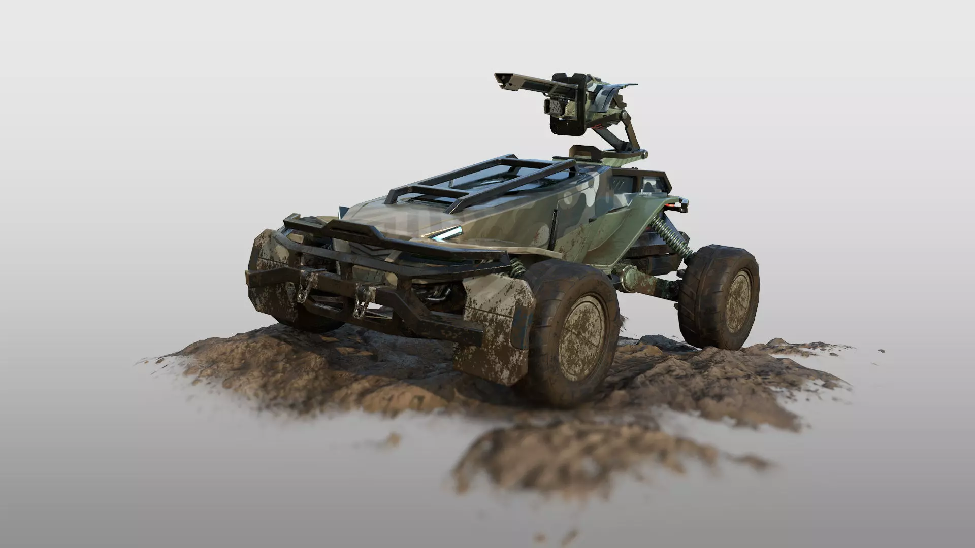 Centurion Car - Futuristic SCI-FI Asset for AAA Games Low-poly 3D model