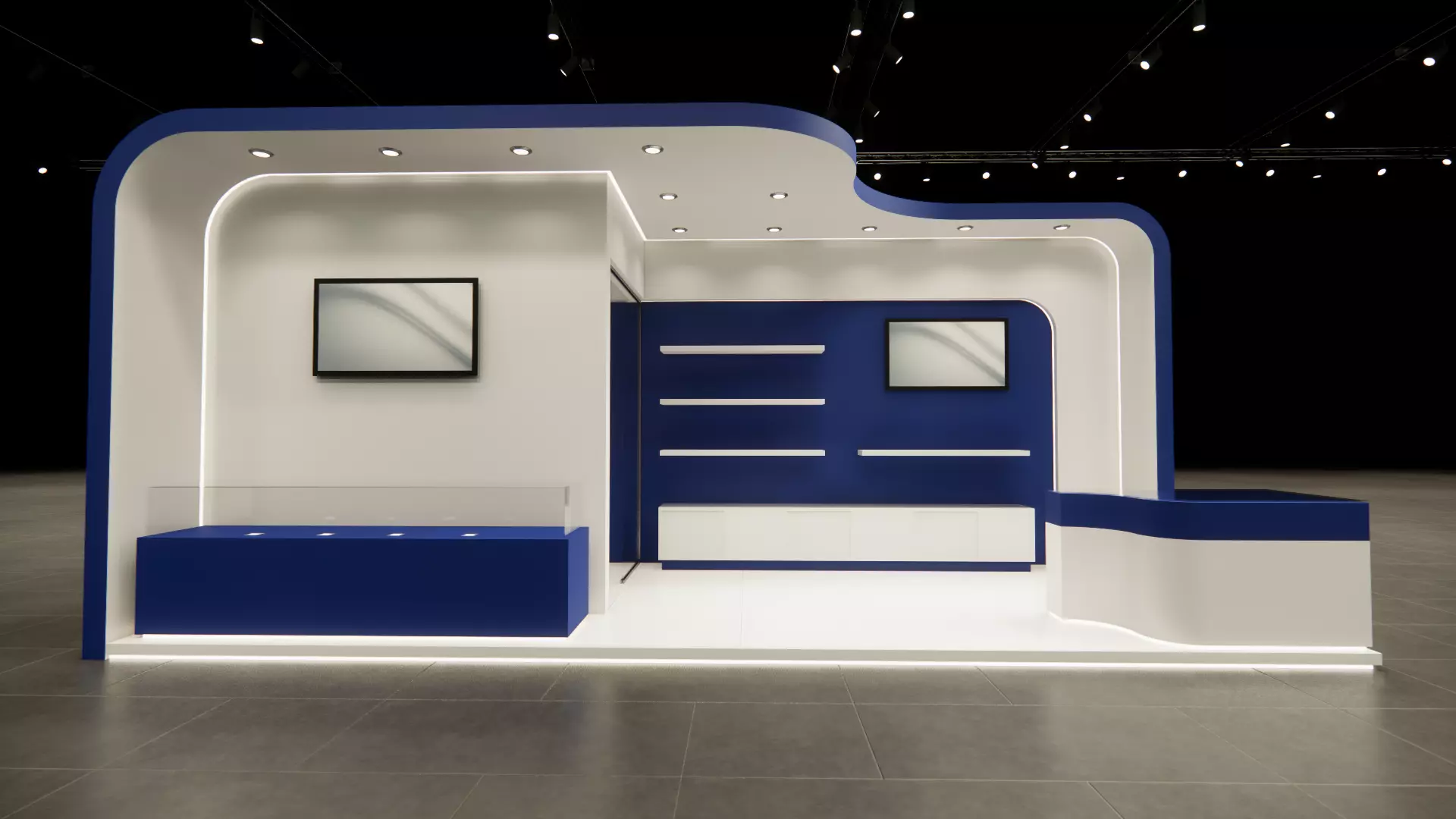 Exhibition booth design 3D model  3m x 8m 3D model_0