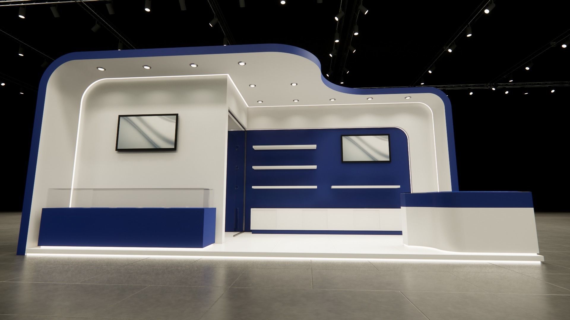 Exhibition booth design 3D model  3m x 8m 3D model_3