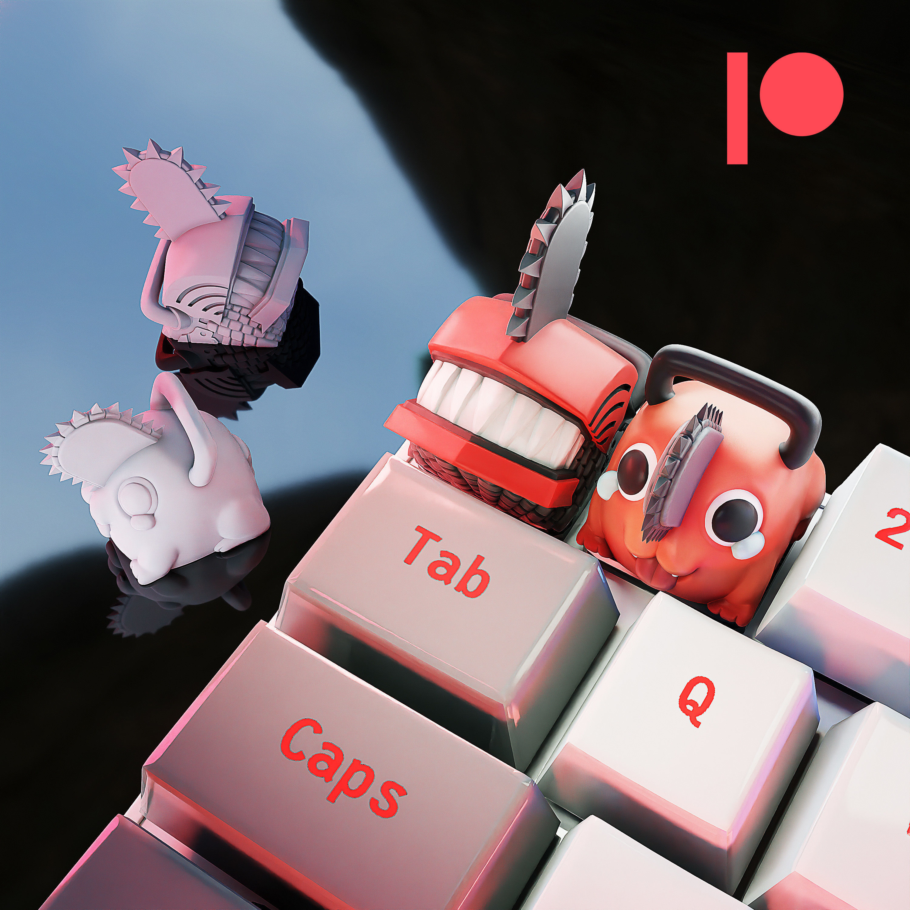 Anime STL Keycaps Collection - mechanical keyboard - 2021 - 2024 3D print model_19