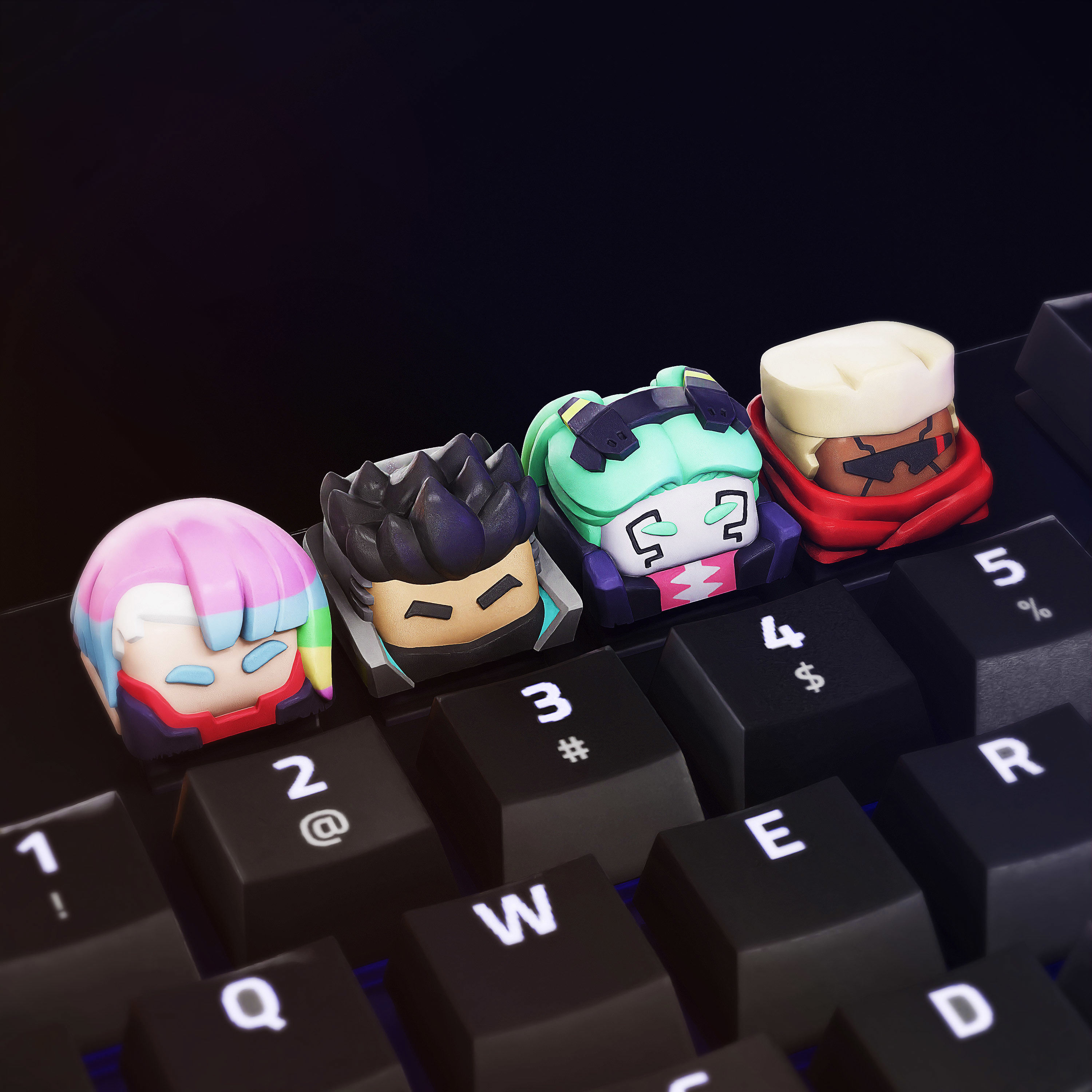 Anime STL Keycaps Collection - mechanical keyboard - 2021 - 2024 3D print model_10
