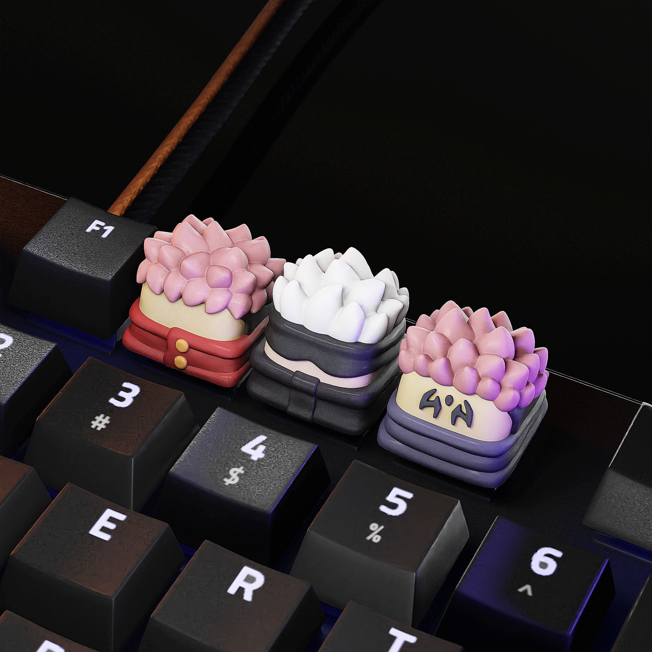 Anime STL Keycaps Collection - mechanical keyboard - 2021 - 2024 3D print model_12