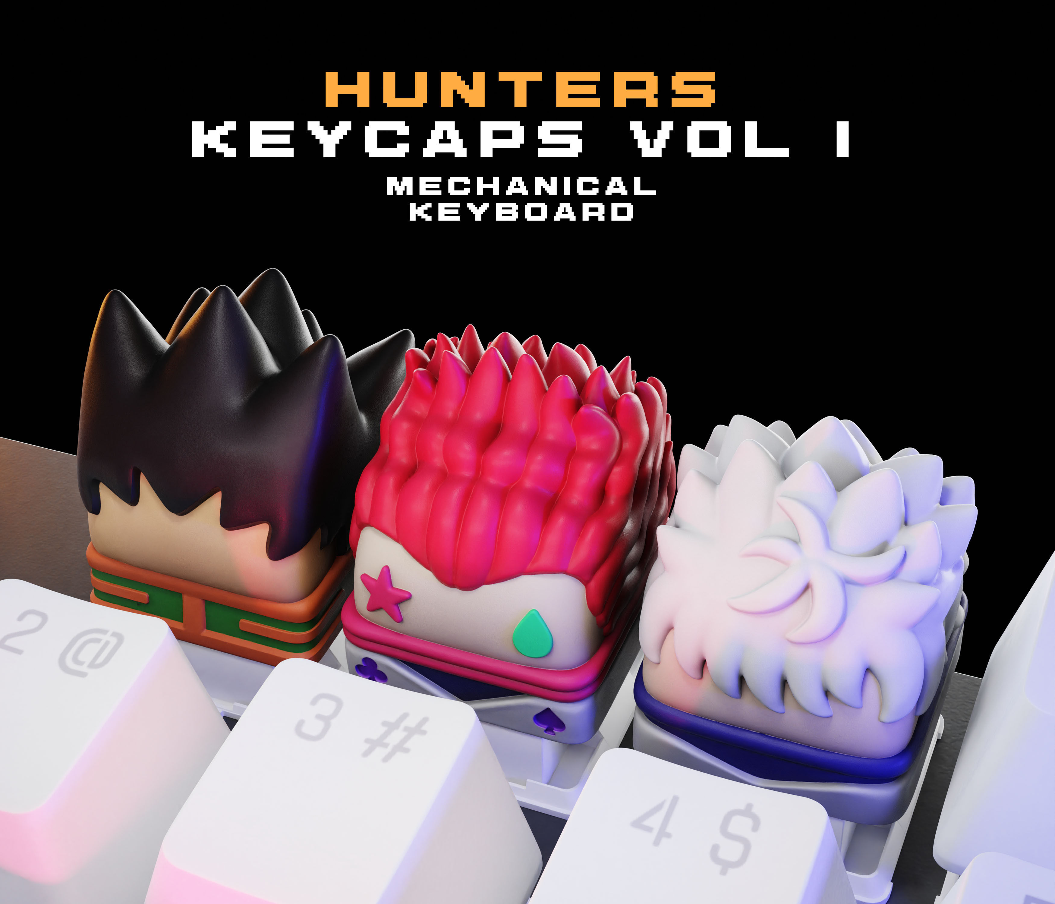 Anime STL Keycaps Collection - mechanical keyboard - 2021 - 2024 3D print model_18