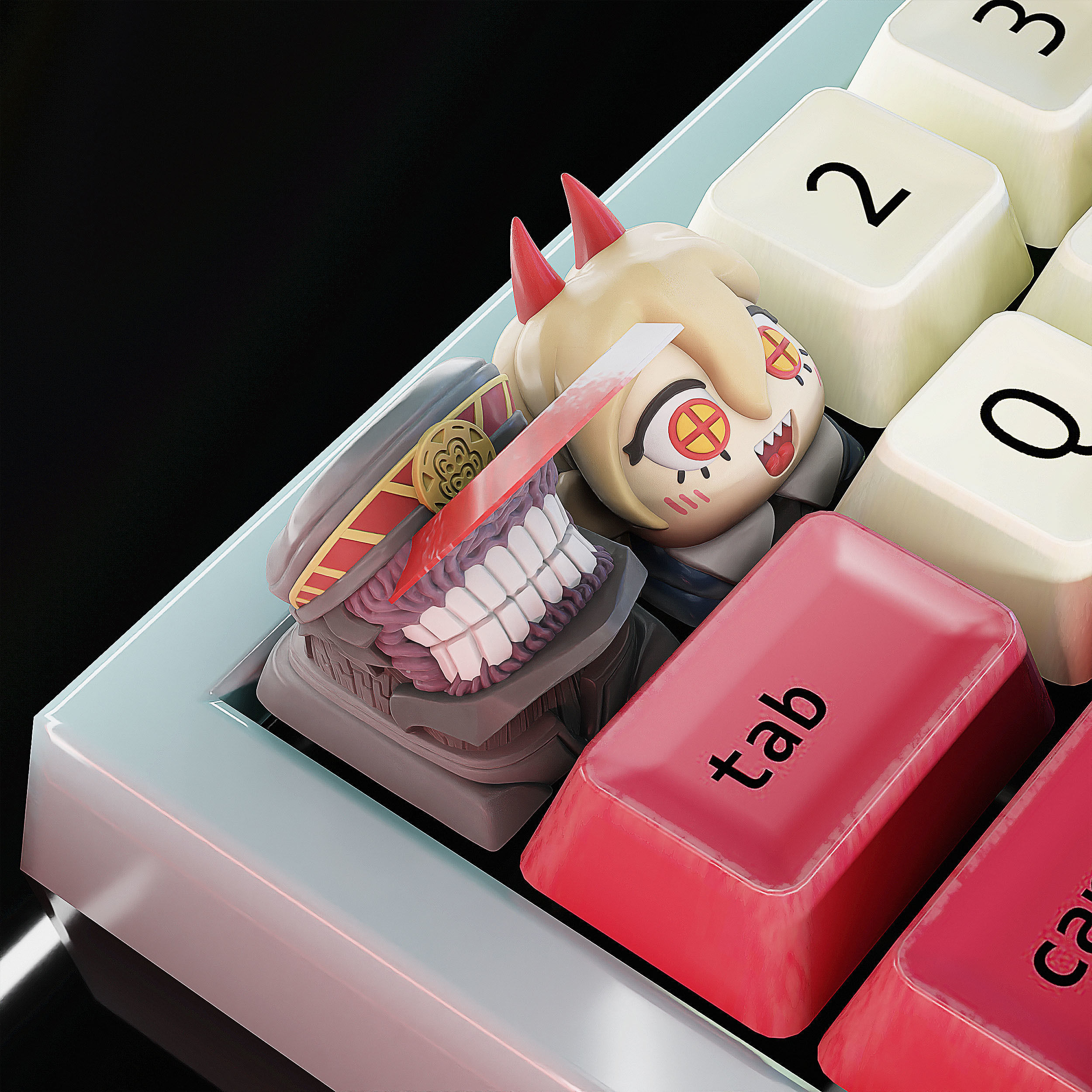 Anime STL Keycaps Collection - mechanical keyboard - 2021 - 2024 3D print model_16