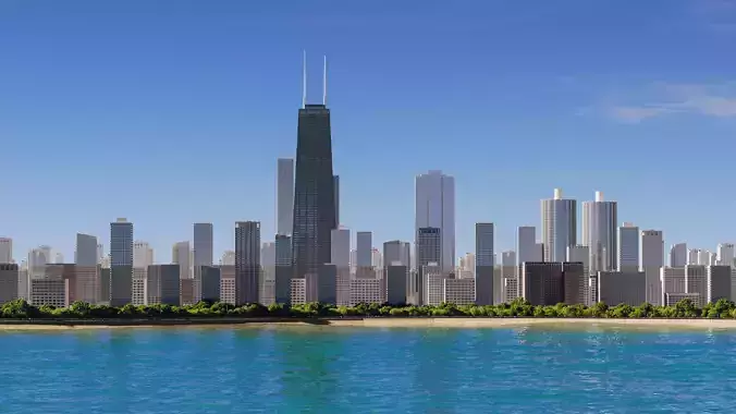 Chicago Kitbash 3D model