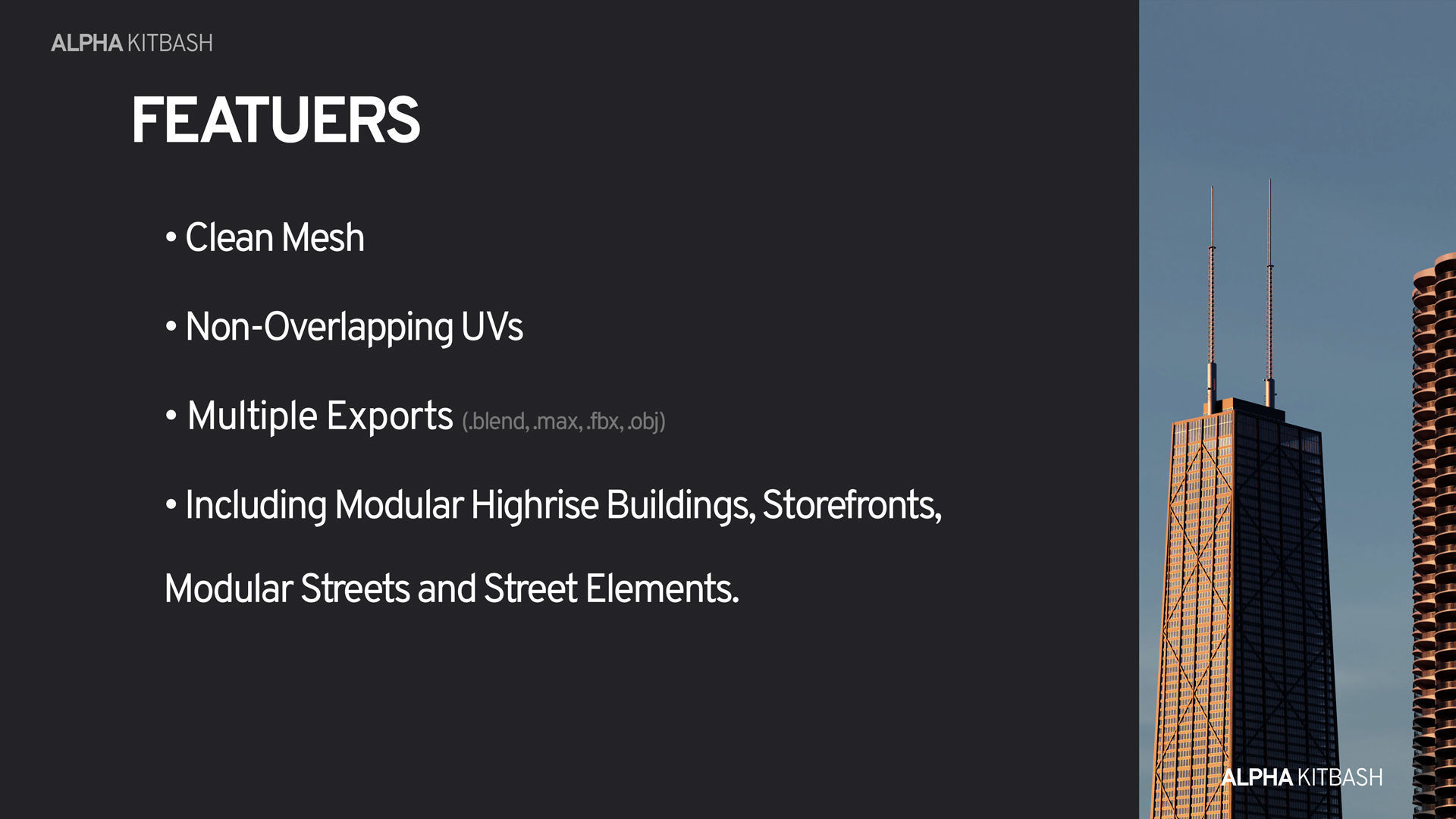 Chicago Kitbash 3D model_3