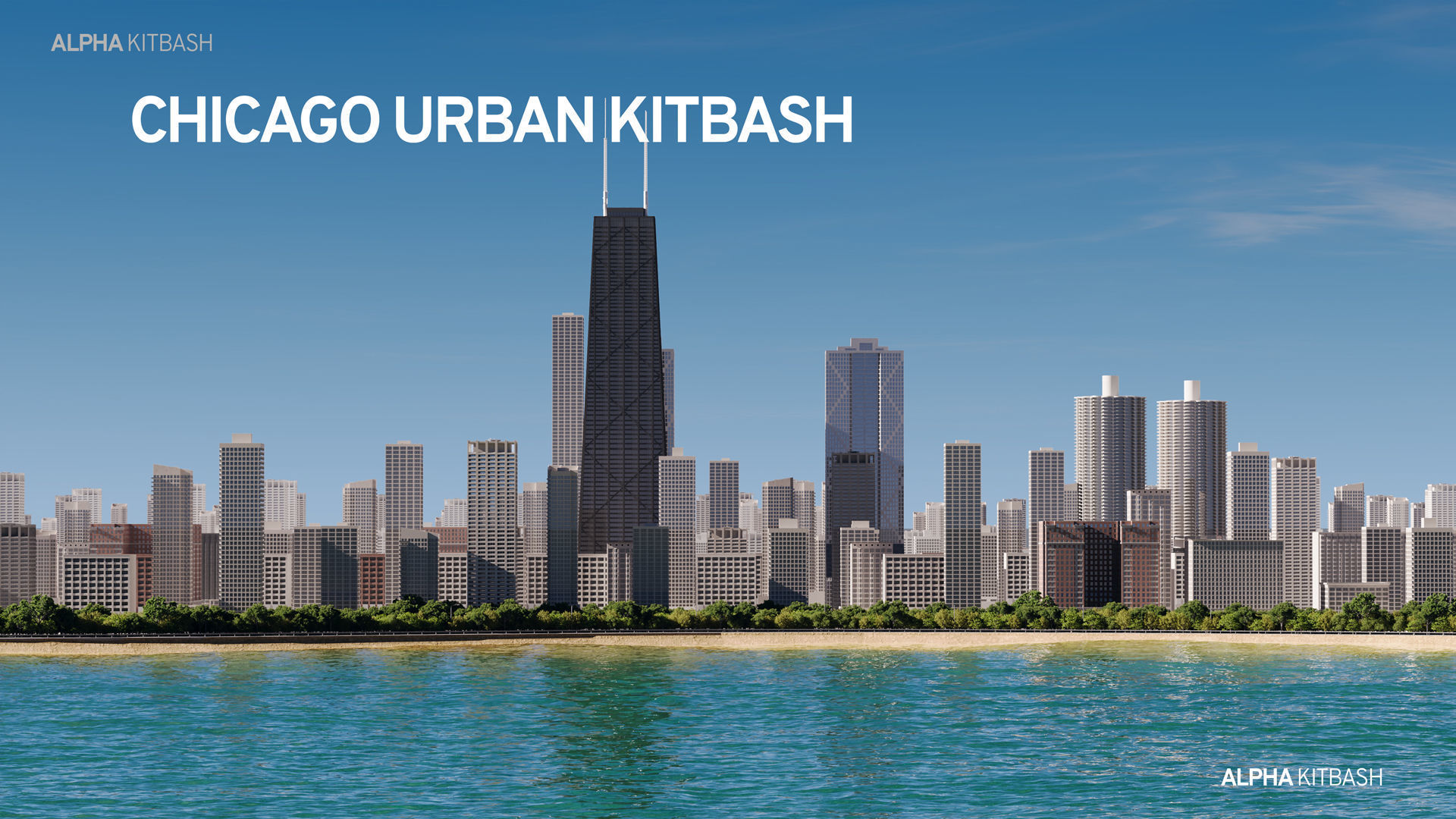 Chicago Kitbash 3D model_5