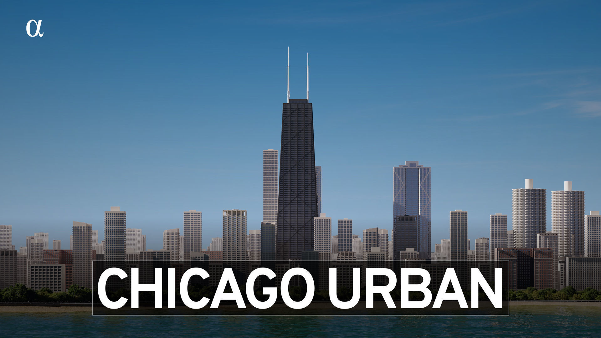 Chicago Kitbash 3D model_2
