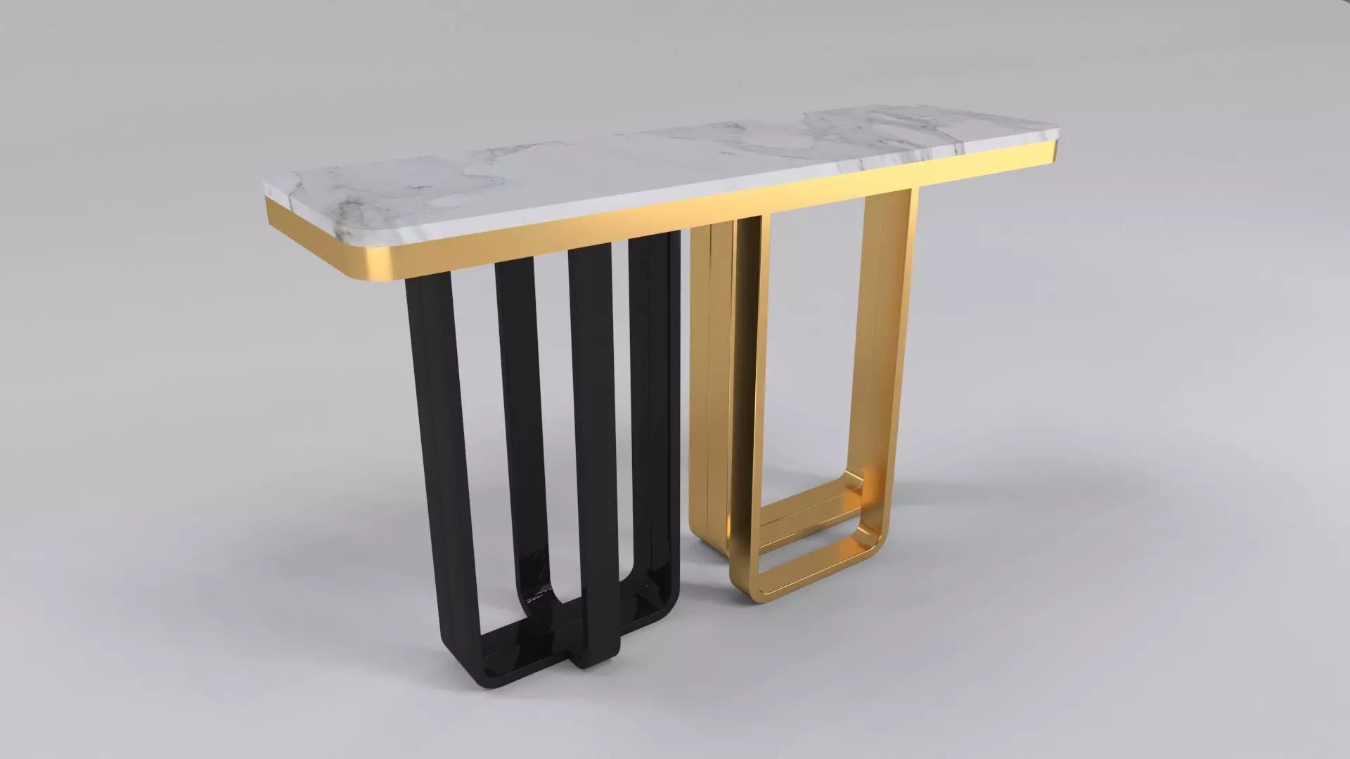 Luxury console table rectangle  3D model_0