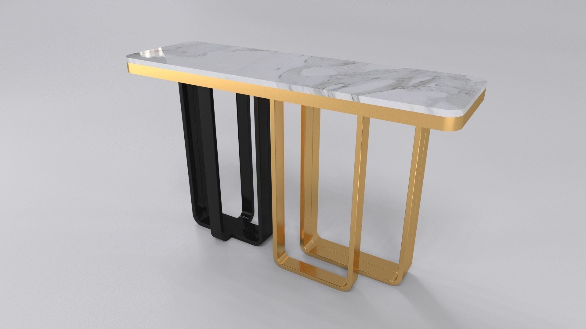 Luxury console table rectangle  3D model_1