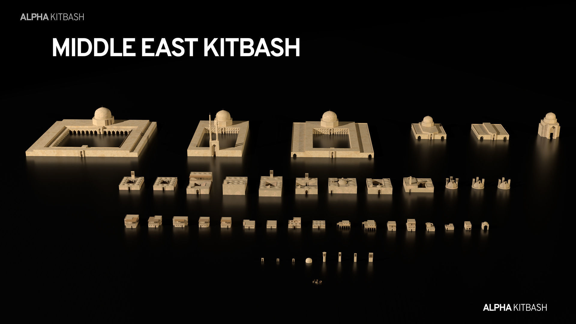Middle East Kitbash 3D model_4