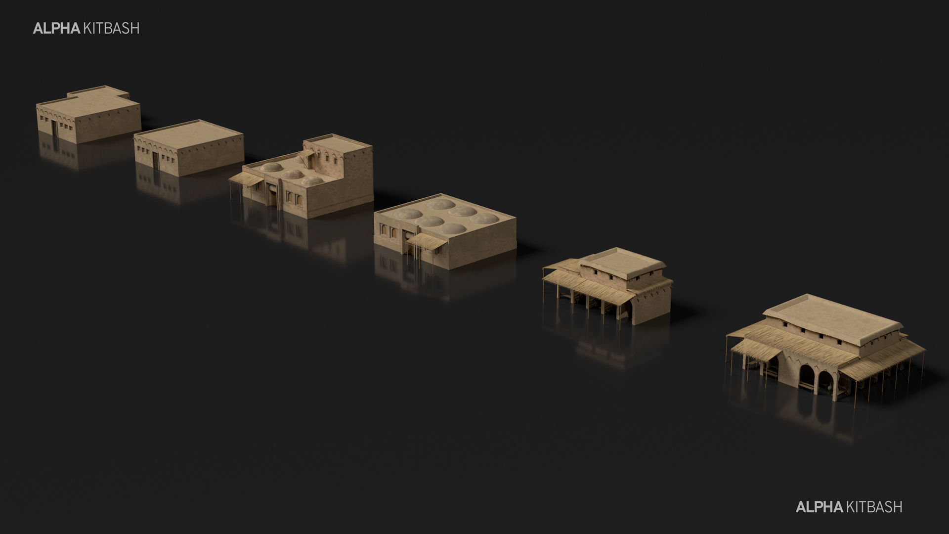 Middle East Kitbash 3D model_7