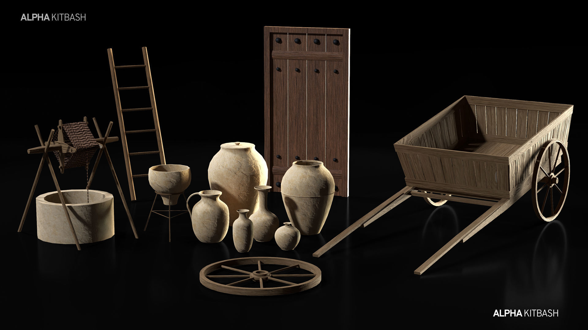 Middle East Kitbash 3D model_5