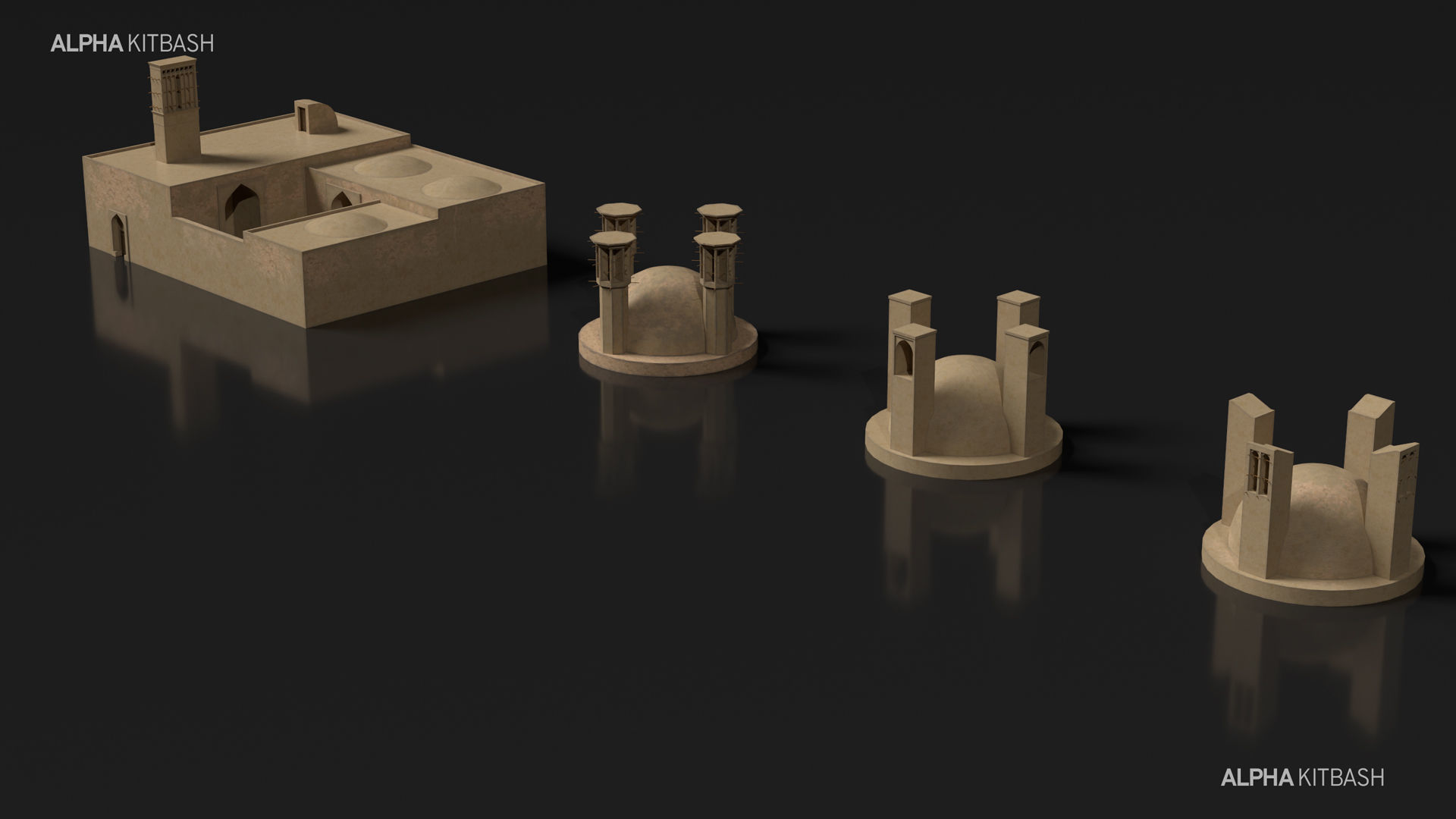 Middle East Kitbash 3D model_9