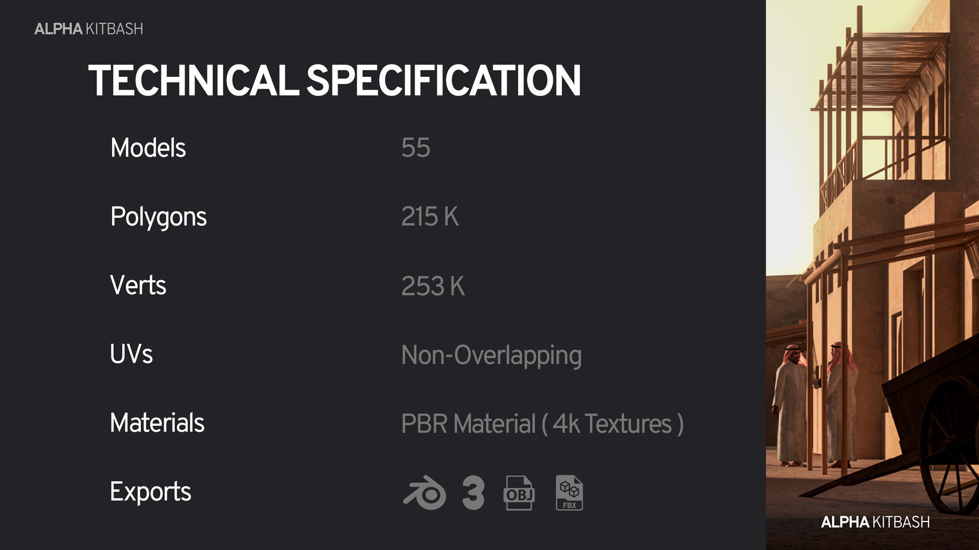 Middle East Kitbash 3D model_15