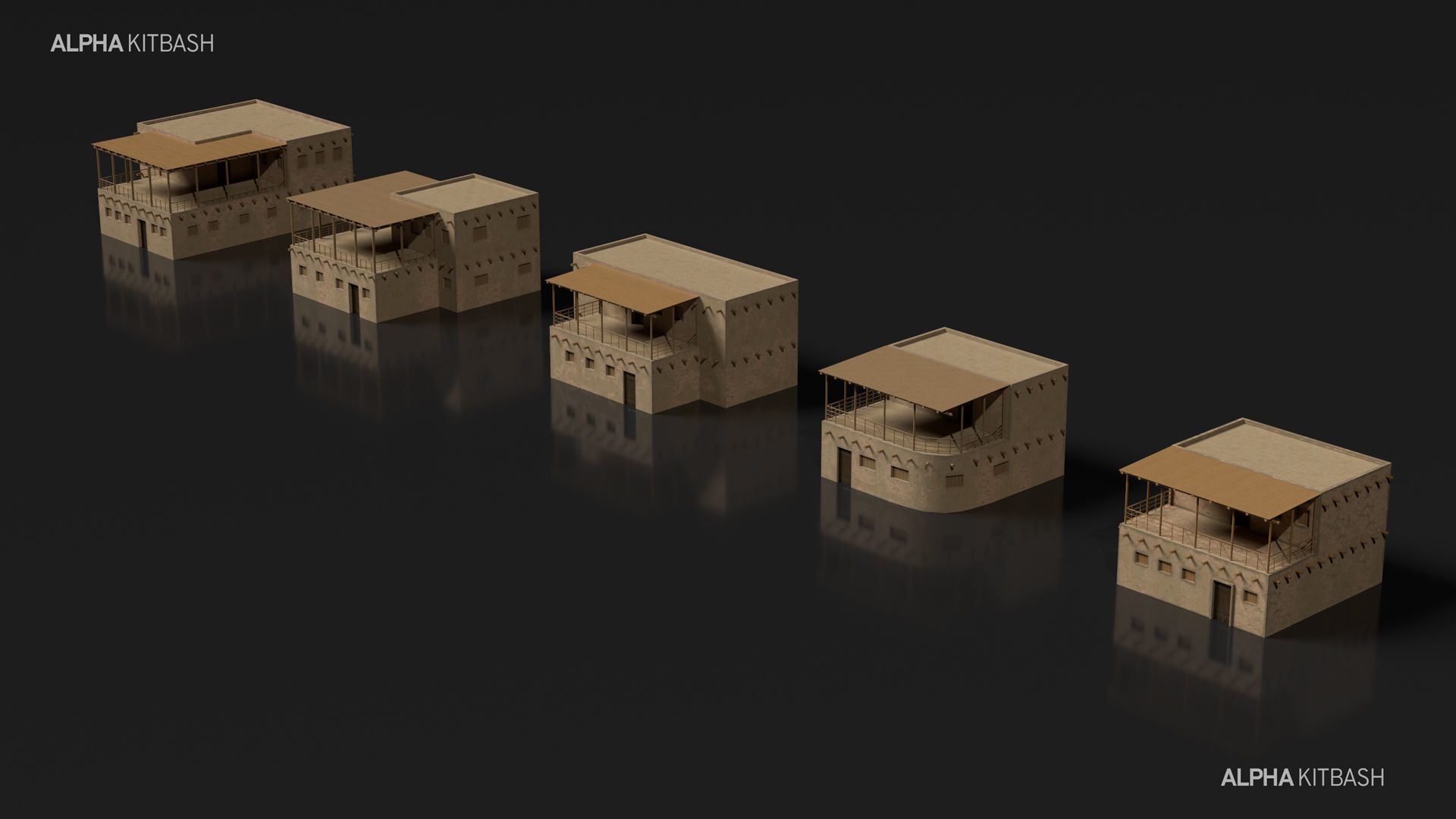 Middle East Kitbash 3D model_8