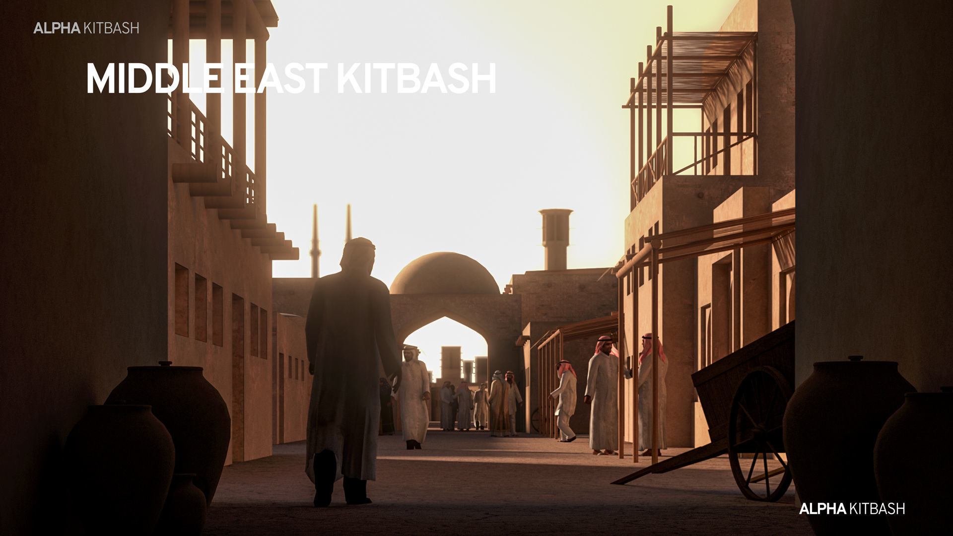 Middle East Kitbash 3D model_3