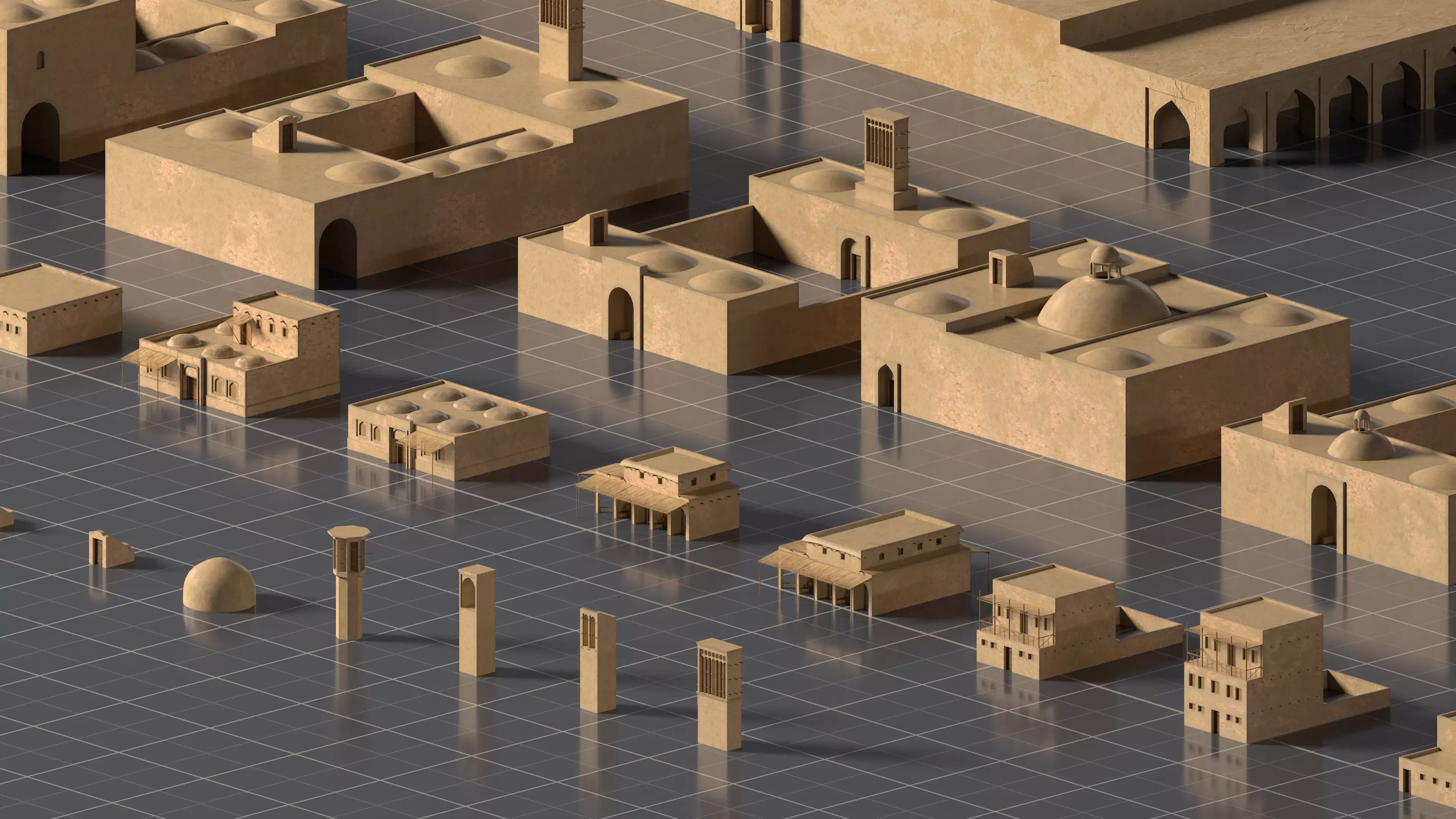 Middle East Kitbash 3D model_0