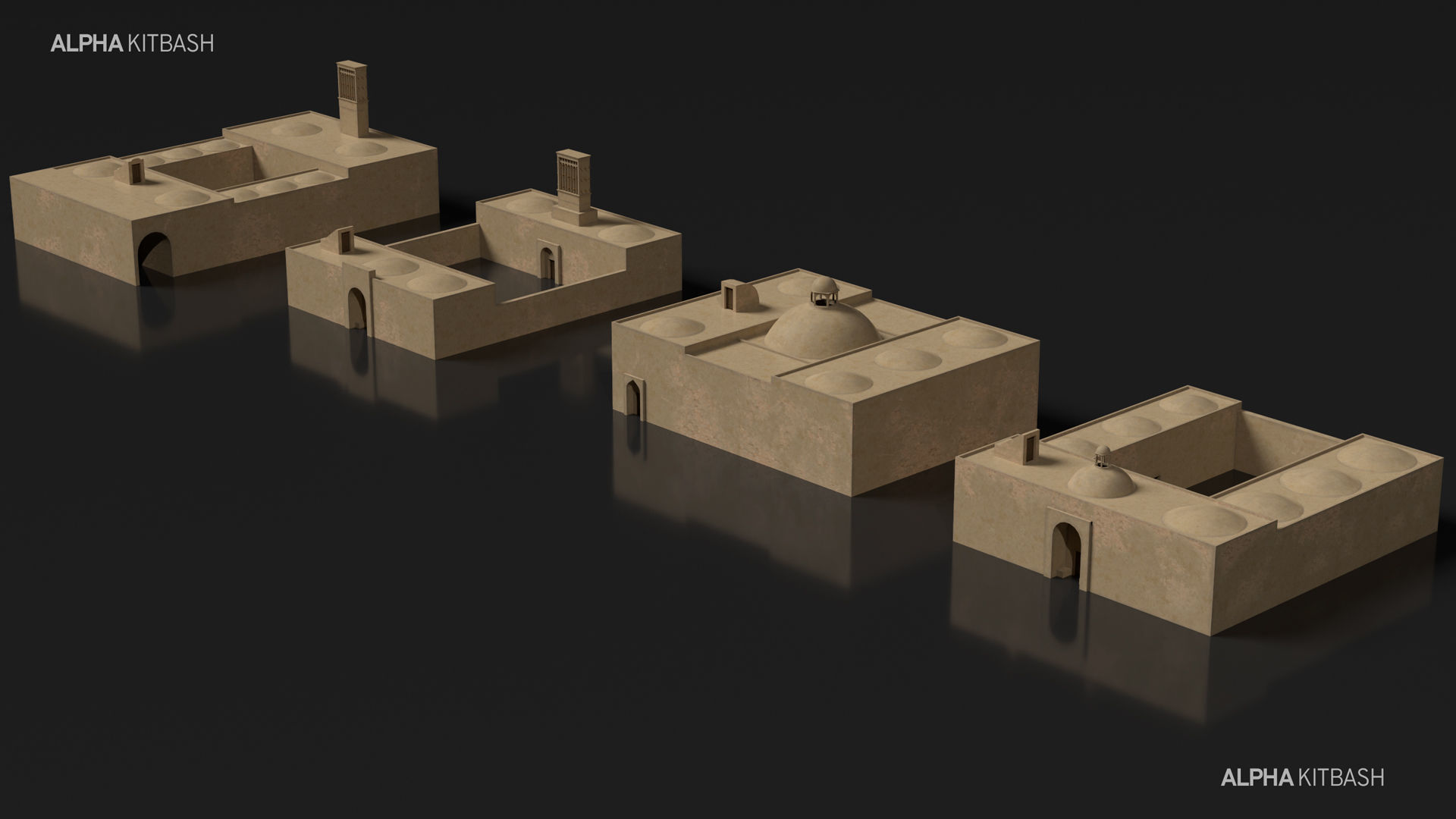 Middle East Kitbash 3D model_10