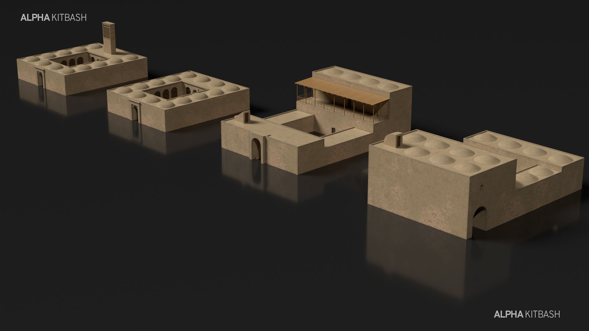 Middle East Kitbash 3D model_11