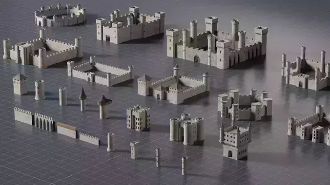 Castle Kitbash 3D model