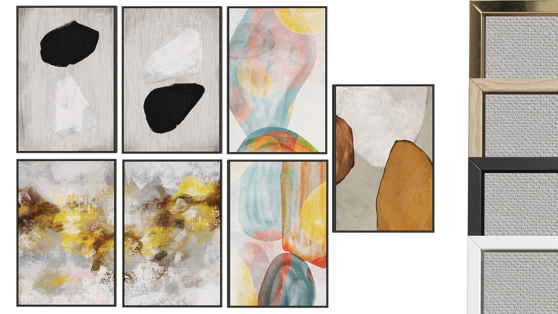 7 Abstract Frames Set 009 3D model_1
