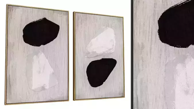 7 Abstract Frames Set 009 3D model
