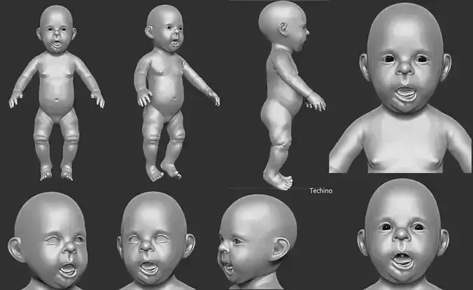 Realistic baby  3d print
