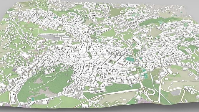Cityscape Campobasso Italy 3D model 2