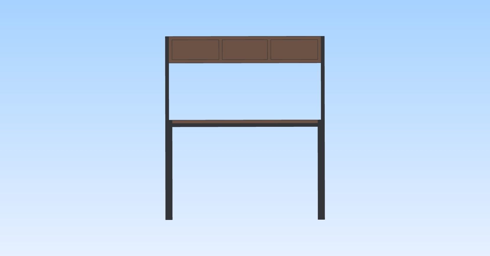 4 Simple Office Desk Pack 3D model 3D printable | CGTrader