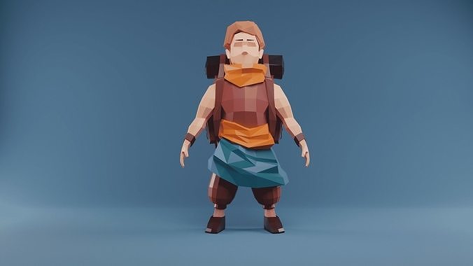 Low Poly Stylized Game Character  Low-poly 3D model